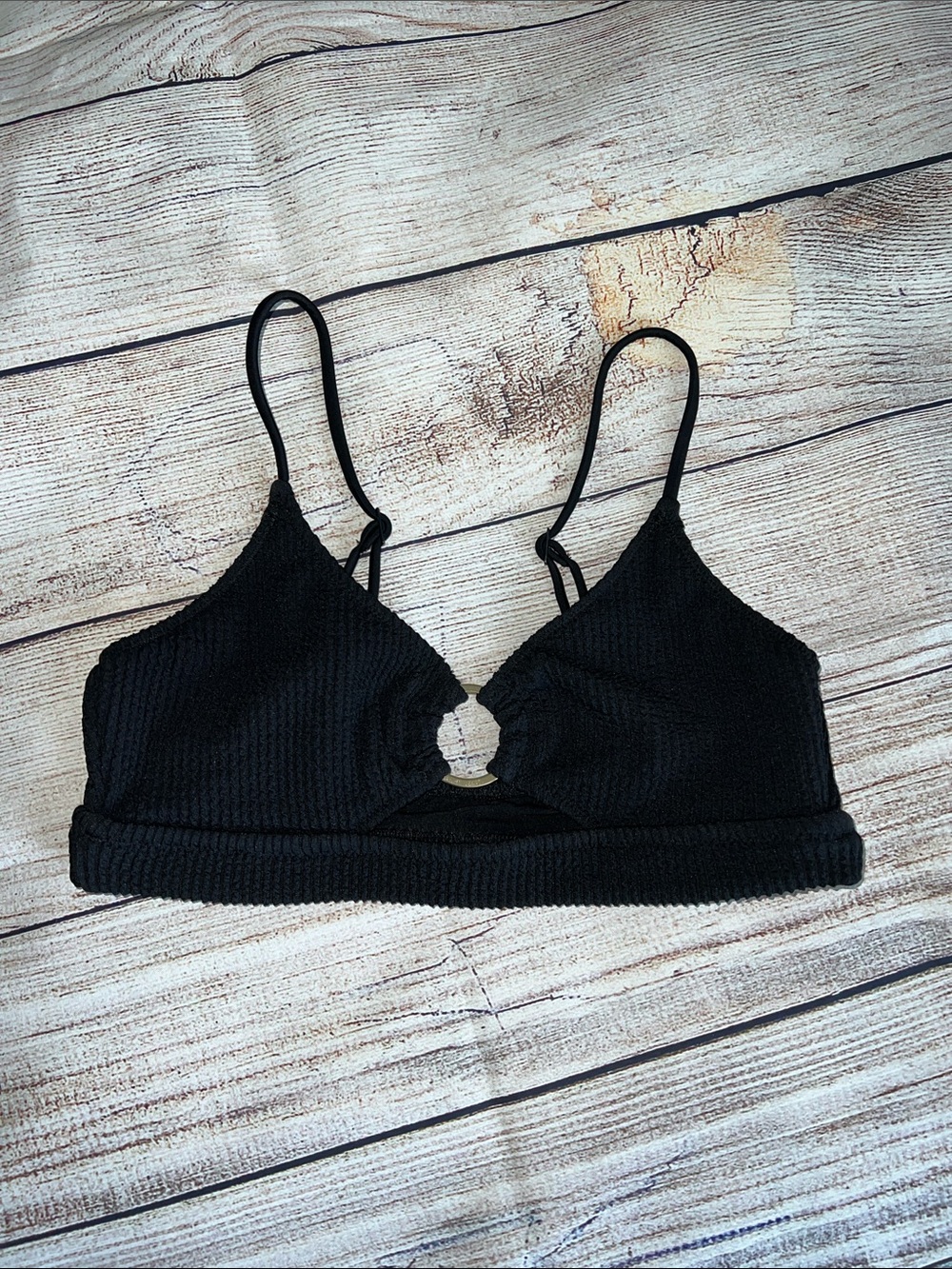aerie Crinkle Ring-Front Bikini Top